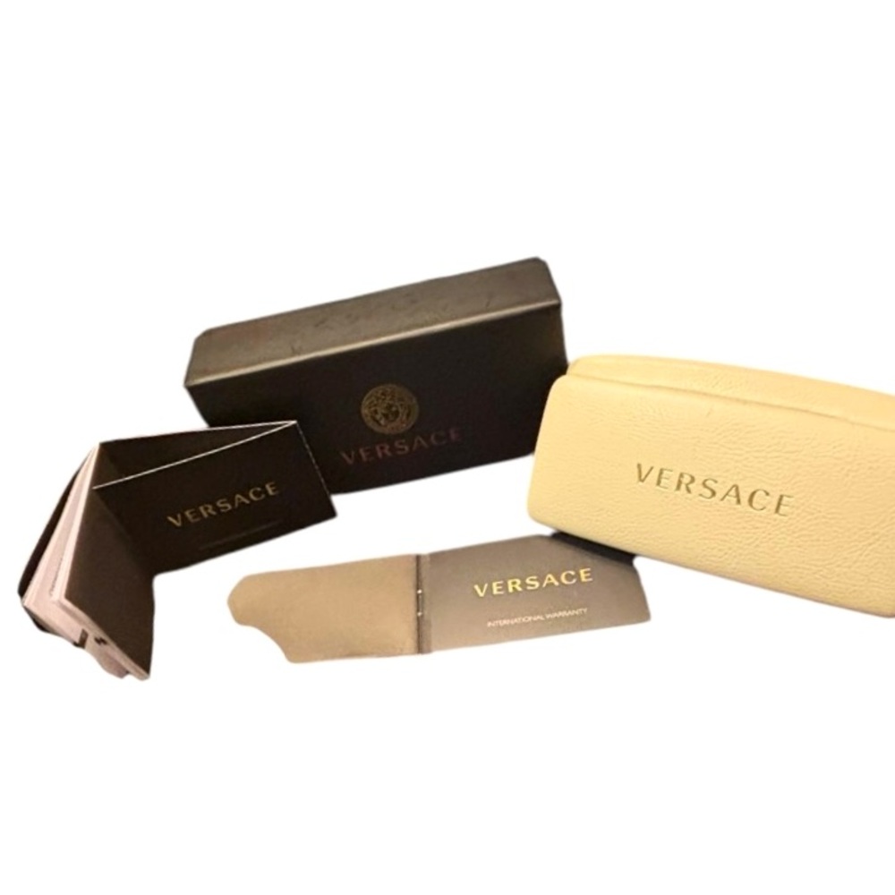 Versace Cream Sunglasses Case, Box & Certificates